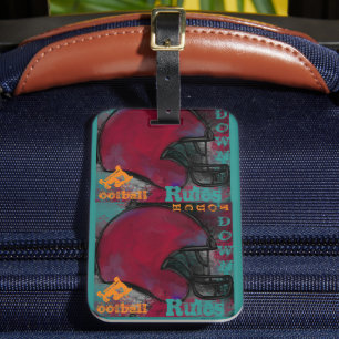 ÉTIQUETTE À BAGAGE BALLON DE FOOT AMÉRICAIN