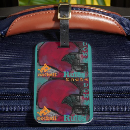 ÉTIQUETTE À BAGAGE BALLON DE FOOT AMÉRICAIN (Insitu Rectoal 2)