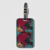 ÉTIQUETTE À BAGAGE BALLON DE FOOT AMÉRICAIN (Devant Vertical)