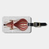 Étiquette À Bagage Ballons à air chaud en cascade rouge (Devant horizontal)