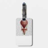 Étiquette À Bagage Ballons à air chaud en cascade rouge (Dos Vertical)