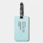 Étiquette À Bagage Ballons à air chaud mignon avec aquarelle à ours (Dos Vertical)