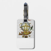 Étiquette À Bagage Ballons à air chaud Minerve (Dos Vertical)