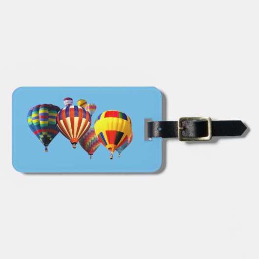 Étiquette À Bagage Ballons colorés à air chaud (Devant horizontal)