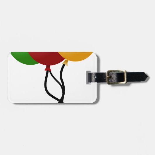 Étiquette À Bagage Ballons de fête (Devant horizontal)