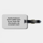 Étiquette À Bagage Ballons de golf Résumé Design Bagage balise (Dos horizontal)