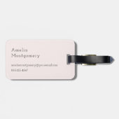 Étiquette À Bagage Ballons de parties scintillant rose et argent (Dos horizontal)