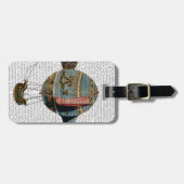 Étiquette À Bagage Ballotte à air chaud avec plume de queue (Devant horizontal)