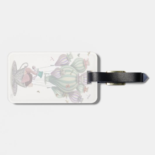 Étiquette À Bagage Ballotte de Dodo avec libellules (Dos horizontal)