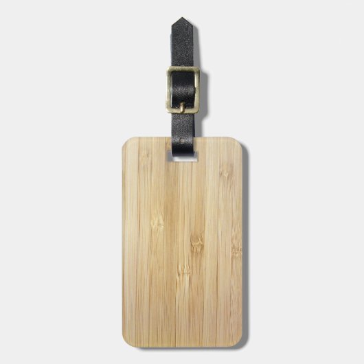 Étiquette À Bagage Bambou (Devant Vertical)