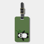 Étiquette À Bagage Bambou l'étiquette de bagage de vert de panda (Devant Vertical)