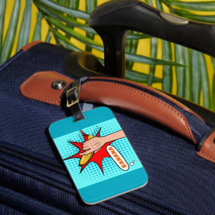 Étiquette À Bagage Banane dans le style rétro pop art de la bande des