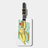 Étiquette À Bagage Banane et Pancakes Petit déjeuner Plat (Devant Vertical)