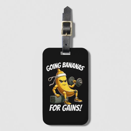 Étiquette À Bagage banane faisant de l'exercice (Devant Vertical)
