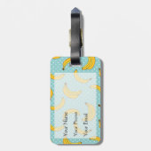 Étiquette À Bagage Bananes Et Points Polk De Nom Personnalisé (Dos Vertical)