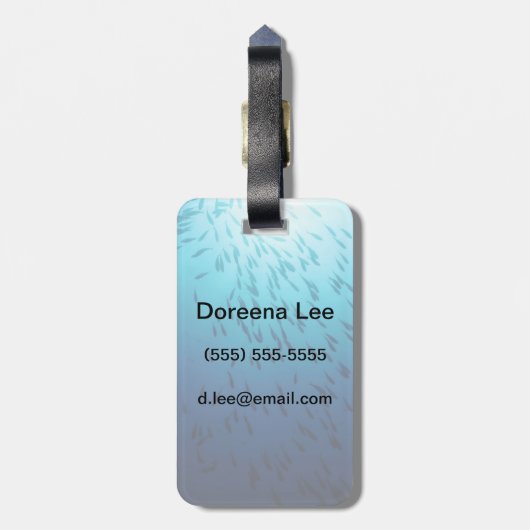 Étiquette À Bagage Banc des poissons (Dos Vertical)