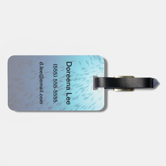 Étiquette À Bagage Banc des poissons (Dos horizontal)