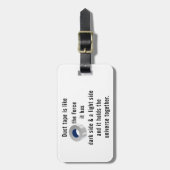 Étiquette À Bagage Bande à goutte, humour d'ingénierie (Devant Vertical)