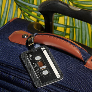 Étiquette À Bagage Bande audio vintage Retro Music 90's 90's 80