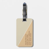 Étiquette À Bagage Bande Chic Boho | Monogramme à tonus terrestre (Dos Vertical)