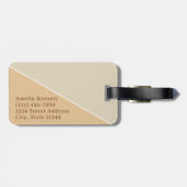 Étiquette À Bagage Bande Chic Boho | Monogramme à tonus terrestre (Dos horizontal)