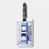 Étiquette À Bagage Bande de cassette - bleu - (Dos Vertical)