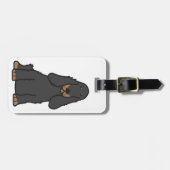 Étiquette À Bagage Bande dessinée anglaise de chien de cocker (Devant horizontal)