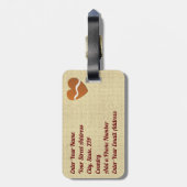 Étiquette À Bagage Bande dessinée d'avion de Noël de pain d'épice (Dos Vertical)