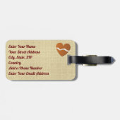 Étiquette À Bagage Bande dessinée d'avion de Noël de pain d'épice (Dos horizontal)