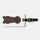 Étiquette À Bagage Bande dessinée de chien de labrador retriever (Devant horizontal)