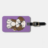 Étiquette À Bagage Bande dessinée drôle de chiot de Shih Tzu (Devant horizontal)