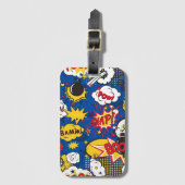Étiquette À Bagage Bande dessinée, étiquette de bagages super-héros (Devant Vertical)