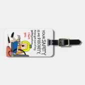 Étiquette À Bagage Bande dessinée Jetlagged| Votre étiquette de bagag (Devant horizontal)