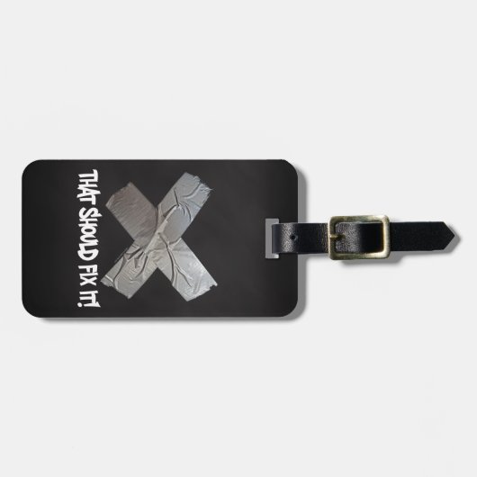 Étiquette À Bagage Bande Duct Devrait Le Corriger (Devant horizontal)