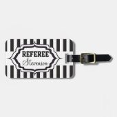 Étiquette À Bagage Bande noire et blanche - Référentiel (Devant horizontal)