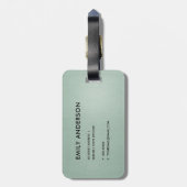 ÉTIQUETTE À BAGAGE BANDES BLEUES D'OR D'ARGENT DE PERLE D'AQUA MOL (Dos Vertical)