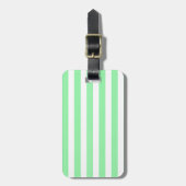 Étiquette À Bagage Bandes de bonbons vert clair (Devant Vertical)