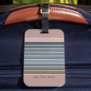 Étiquette À Bagage Bandes de couleurs terreuses émoussées