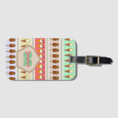 Étiquette À Bagage Bandes de crème glacée personnalisées (Devant Horizontal)