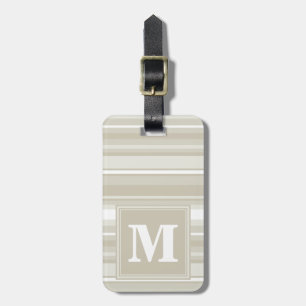 Étiquette À Bagage Bandes de grès monogramme