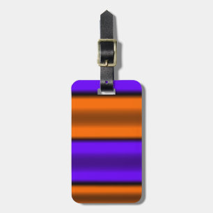 Étiquette À Bagage Bandes horizontales orange et violet