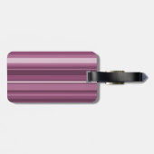 Étiquette À Bagage Bandes mauve monogrammes (Dos horizontal)