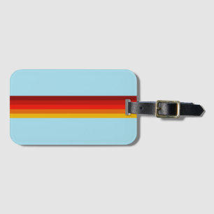 Étiquette À Bagage Bandes rétro Colorée les années 70 80s Design
