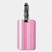 Étiquette À Bagage Bandes rose monogramme (Dos Vertical)