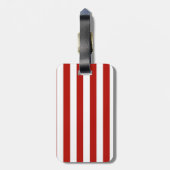 Étiquette À Bagage Bandes rouges et blanches (Dos Vertical)