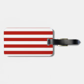 Étiquette À Bagage Bandes rouges et blanches (Dos horizontal)