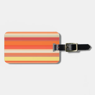 Étiquette À Bagage Bandes rouges mignonnes orange