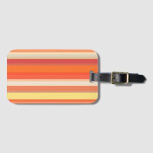 Étiquette À Bagage Bandes rouges mignonnes orange