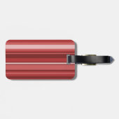 Étiquette À Bagage Bandes rouges monogrammes (Dos horizontal)
