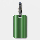 Étiquette À Bagage Bandes vertes monogrammes (Dos Vertical)